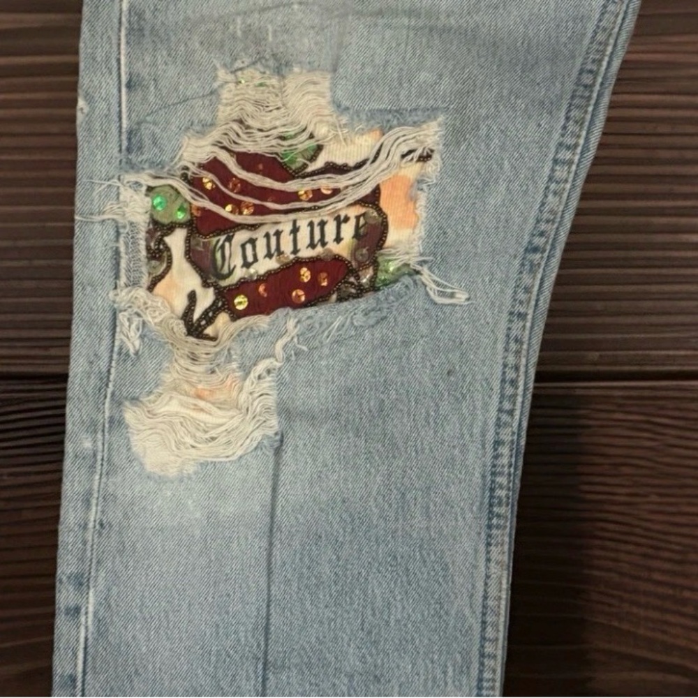 VTG Levi's 501 Upcycled Custom Patchwork Distress… - image 4